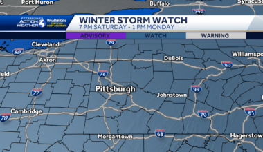 Pennsylvania's major weekend snowstorm: Winter storm watch issued