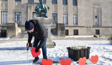 Valentine display pops up outside museum in Scranton
