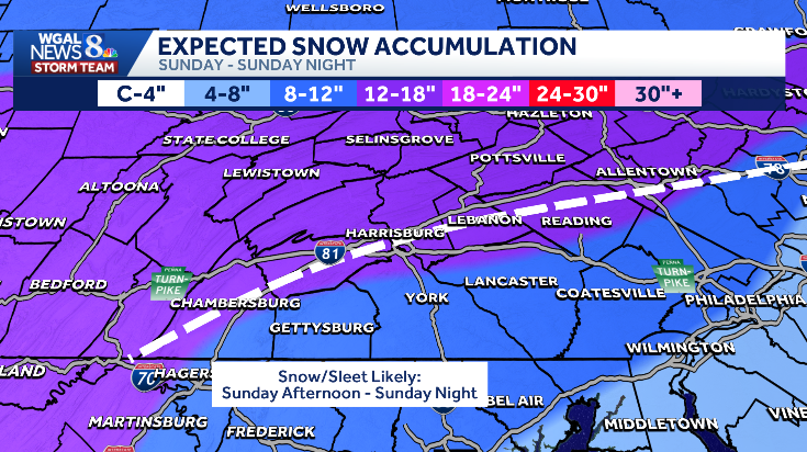 Snowstorm hits PA: NEW total maps