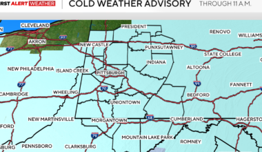 The bitterly cold air stays in the Pittsburgh area through the weekend