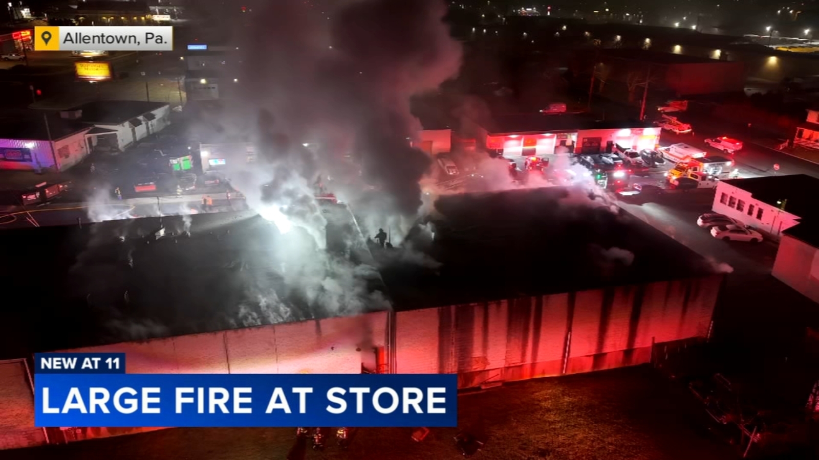 3-alarm fire damages commercial building on North Irving Street in Allentown