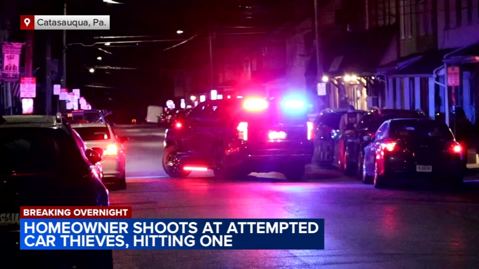 Homeowner shoots at attempted car thieves in Catasauqua, Lehigh County, wounding 1 suspect