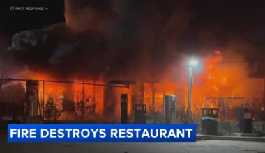 Heavy winds, bitter cold complicate early-morning fire at nightclub in the Juniata Park section of Philadelphia