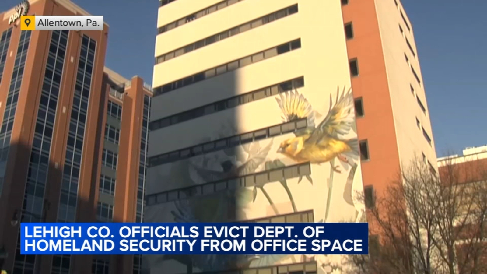 Lehigh Co. officials issue eviction notice to Dept. of Homeland Security office in Allentown, Pennsylvania