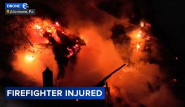 Firefighter injured while battling house fire in Allentown, Pennsylvania