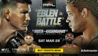 TWO MAIN CARD BOUTS ADDED TO PFL PITTSBURGH ON MARCH 28 thumbnail