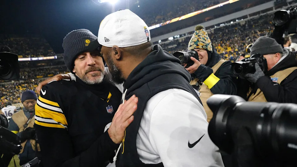 Mike Tomlin and Aaron Rodgers. 