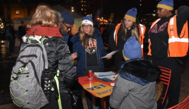 In this file photo, volunteers participate in a Point-in-Time count to identify the number of people experiencing homelessness, on Wednesday, Jan. 24, 2024 in Philadelphia.