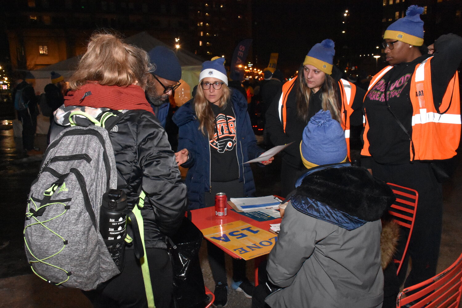 In this file photo, volunteers participate in a Point-in-Time count to identify the number of people experiencing homelessness, on Wednesday, Jan. 24, 2024 in Philadelphia.