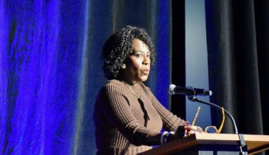Mayor Cherelle Parker speaks during the school district