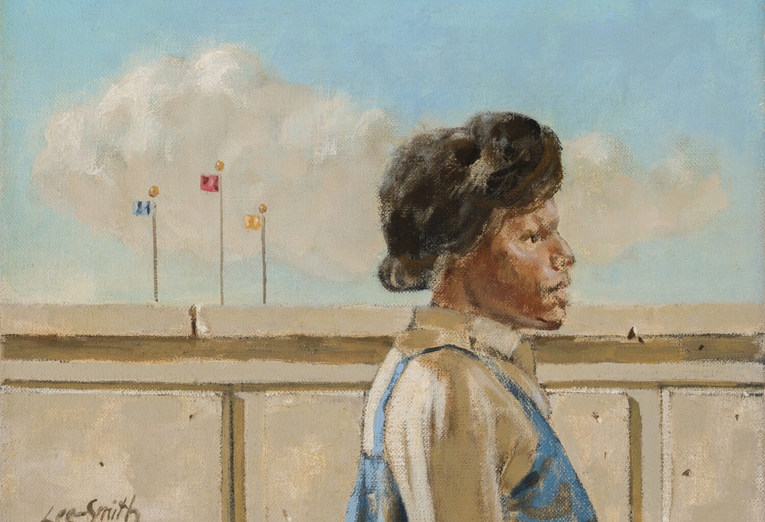 &ldquo;Going Home&rdquo; (1987) by Hughie Lee-Smith is one work on display at the Barbara Crawford Gallery.