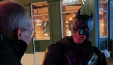 Batman spotted meeting people in Reading town centre