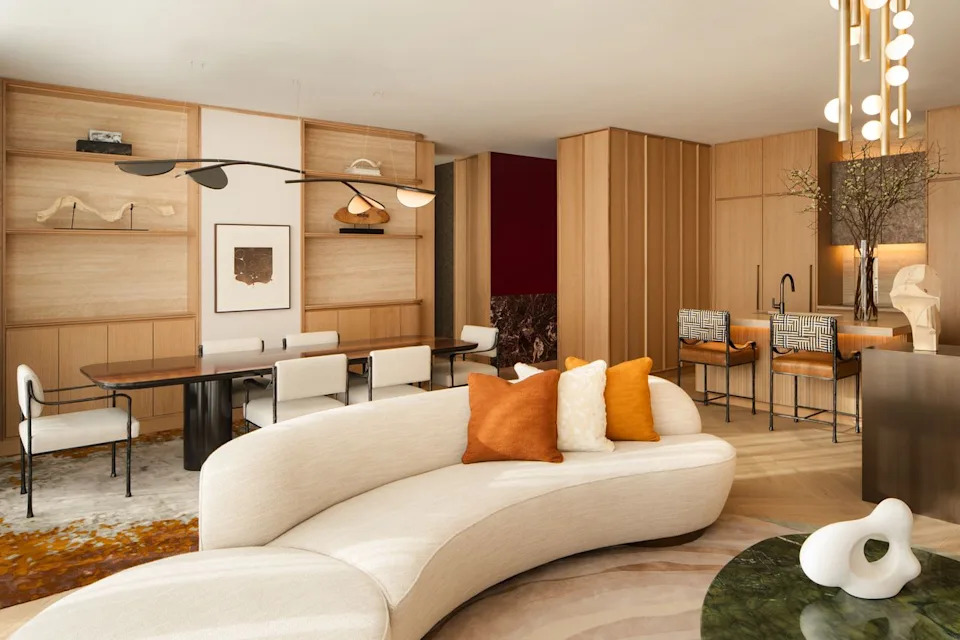 Joe Thomas/Four Seasons Hotels and Resorts Sculptural design in a Sky Terrace Suite.