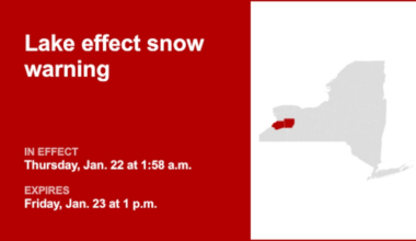 Update: Lake effect snow warning issued for Southern Erie and Wyoming County until Friday afternoon