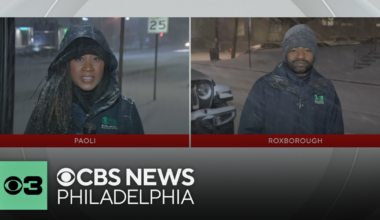 Snow coming down across Philadelphia as winter storm arrives in the Delaware Valley