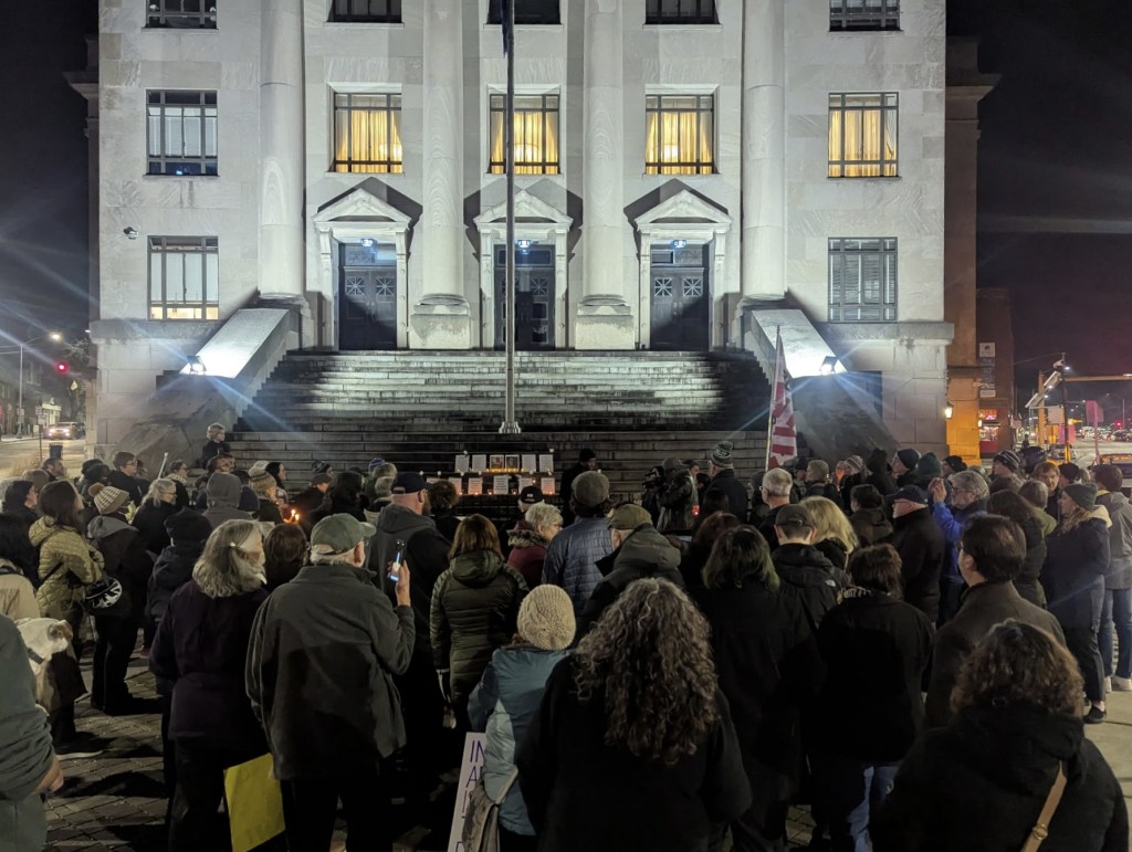 Dozens gather in Upper Darby for vigil remembering Renee Good