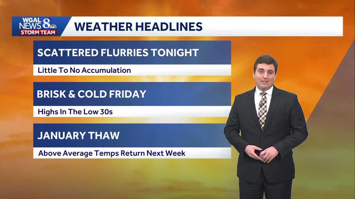 Chilly & Brisk Weekend Before January Thaw Next Week