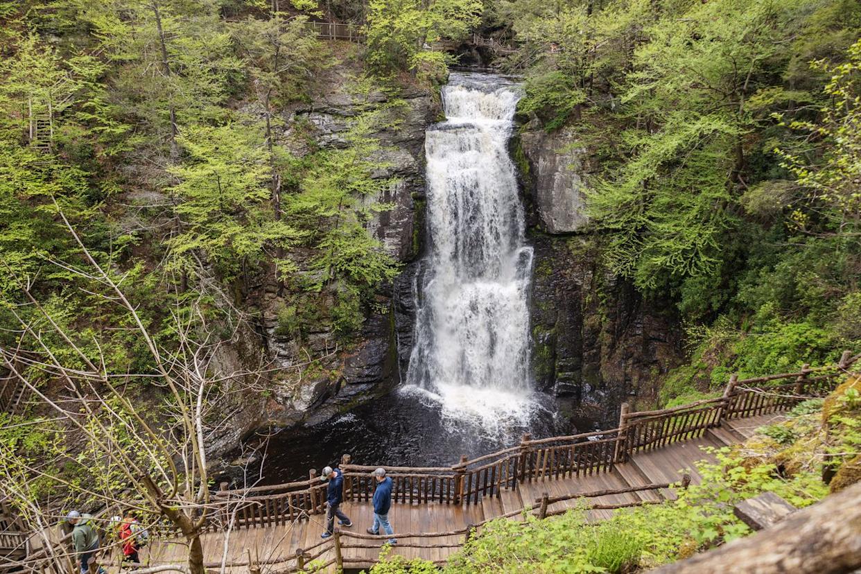 Bushkill Falls in the Poconos. Nicholas Schmidt/Travel + Leisure
