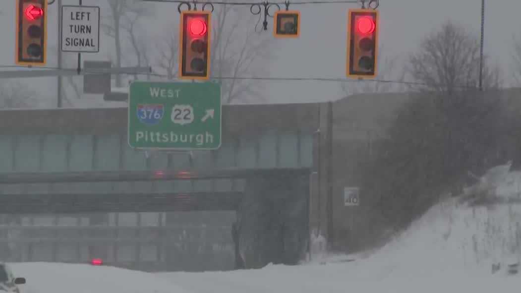 Snow continues to pile up in Monroeville, Allegheny County