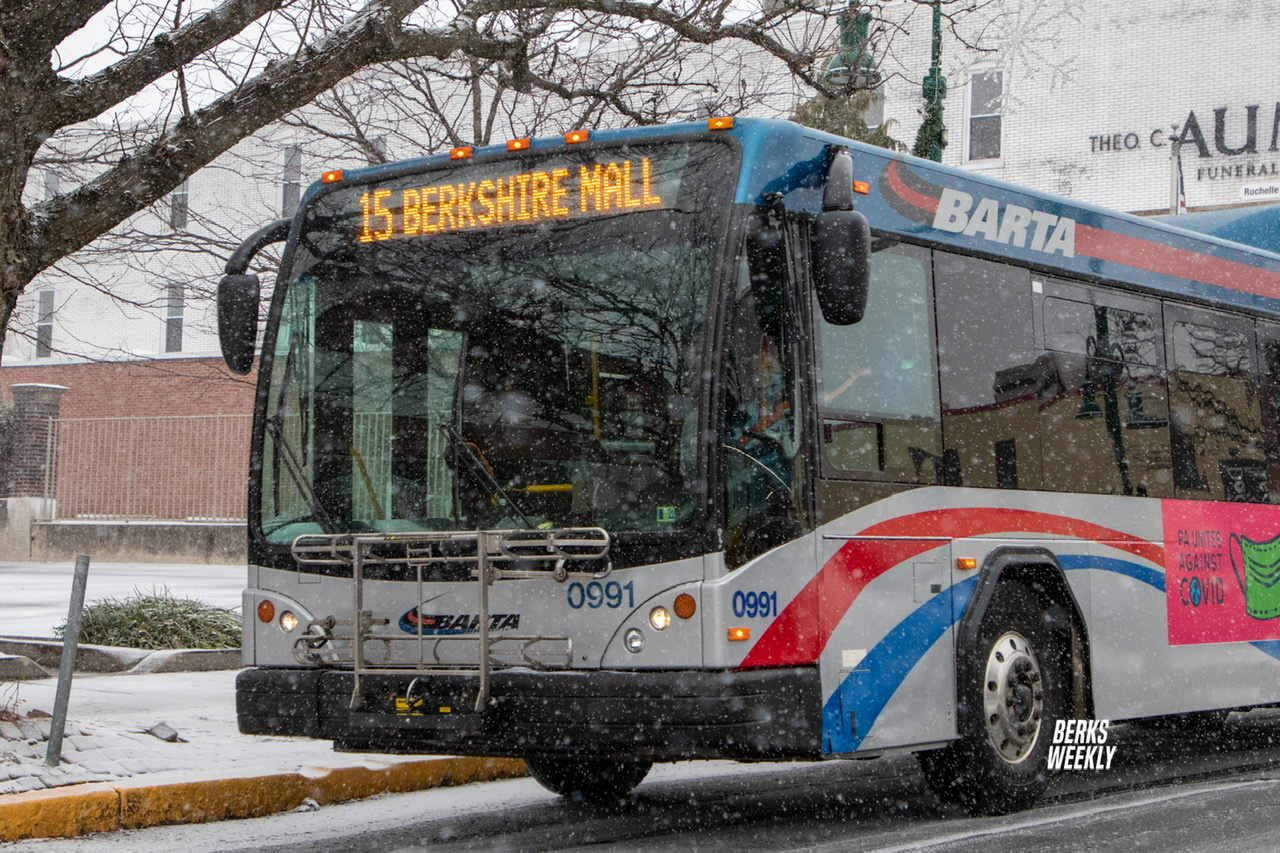 Snowstorm prompts BARTA to cancel Sunday bus service in Berks County