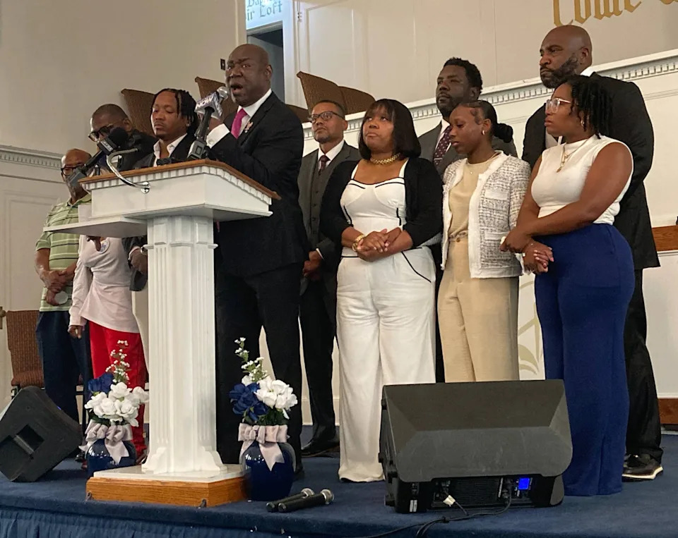 Civil rights attorney Ben Crump spoke to a crowd at Second Baptist Church in Erie on Aug. 7, pledging to fight for justice in the shooting death of Marchello D. Woodard.