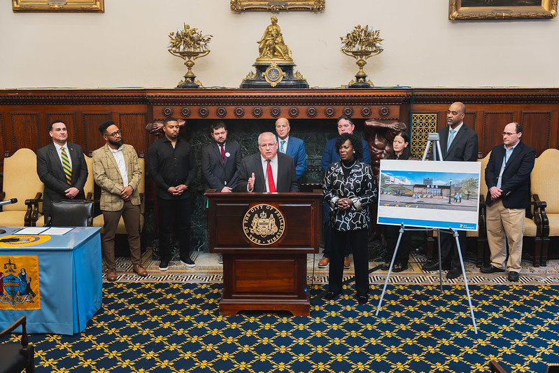 Mayor Cherelle Parker signs bill to fund revitalization of interim intercity bus facility at 1001 Filbert Street