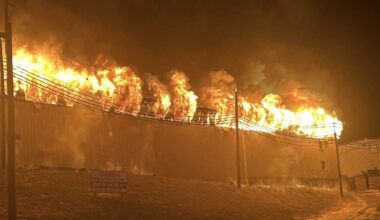 Firefighters return to 4-alarm blaze at Juniata County, Pa. pallet business