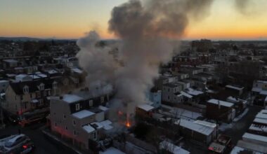 Blaze spreads through rowhomes, as firefighters battle flames for hours | Allentown Area