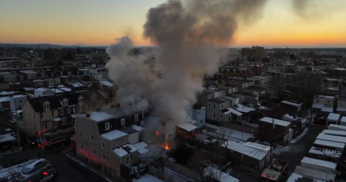 Blaze spreads through rowhomes, as firefighters battle flames for hours | Allentown Area