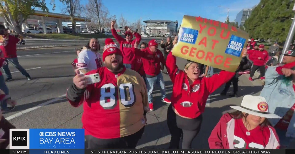 49ers fans show support as team heads to Philadelphia ahead of playoff game