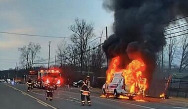 Oxygen tank explosion sets ambulance ablaze in Richland Twp. | Southeastern Pennsylvania