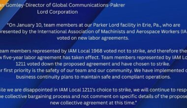 Adian Gomley Comments on Parker Lord Labor Agreements | News