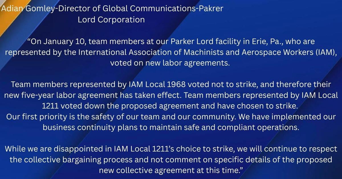 Adian Gomley Comments on Parker Lord Labor Agreements | News