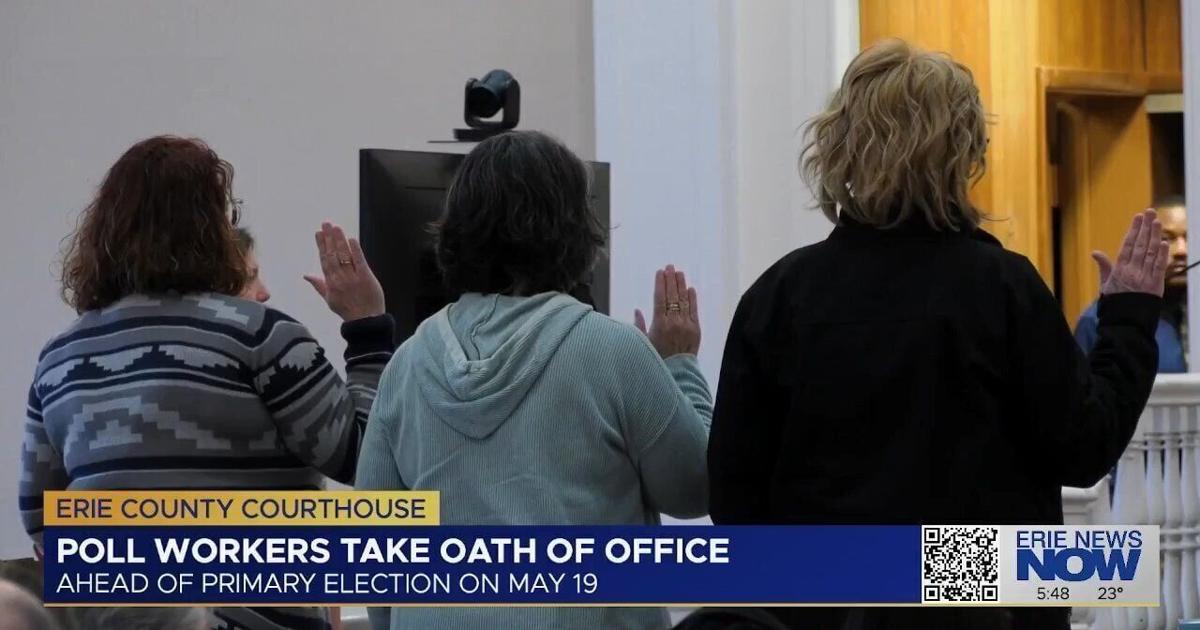 Poll Workers take the Oath of Office in Erie County | State