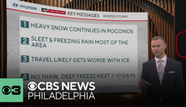 Snow switches to sleet, freezing rain across the Delaware Valley, deep freeze continues this week