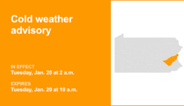 Update: Cold weather advisory for Southeast Pa. for Tuesday – below zero wind chills