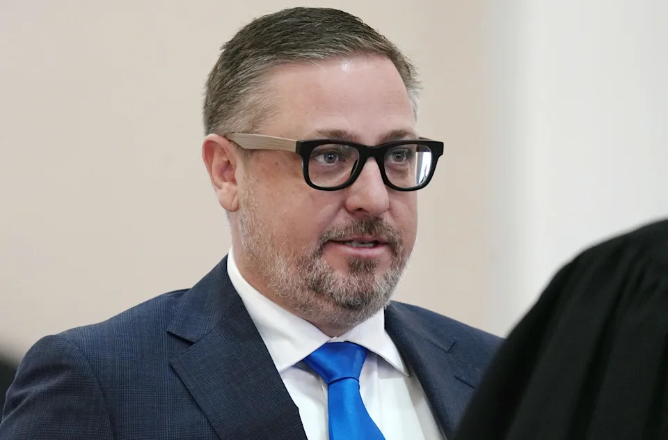 Jim Wertz is sworn in as a new member of Erie County Council at the Erie County Courthouse during a swearing-in ceremony of judicial and elected officials in Erie on Jan. 5, 2026.