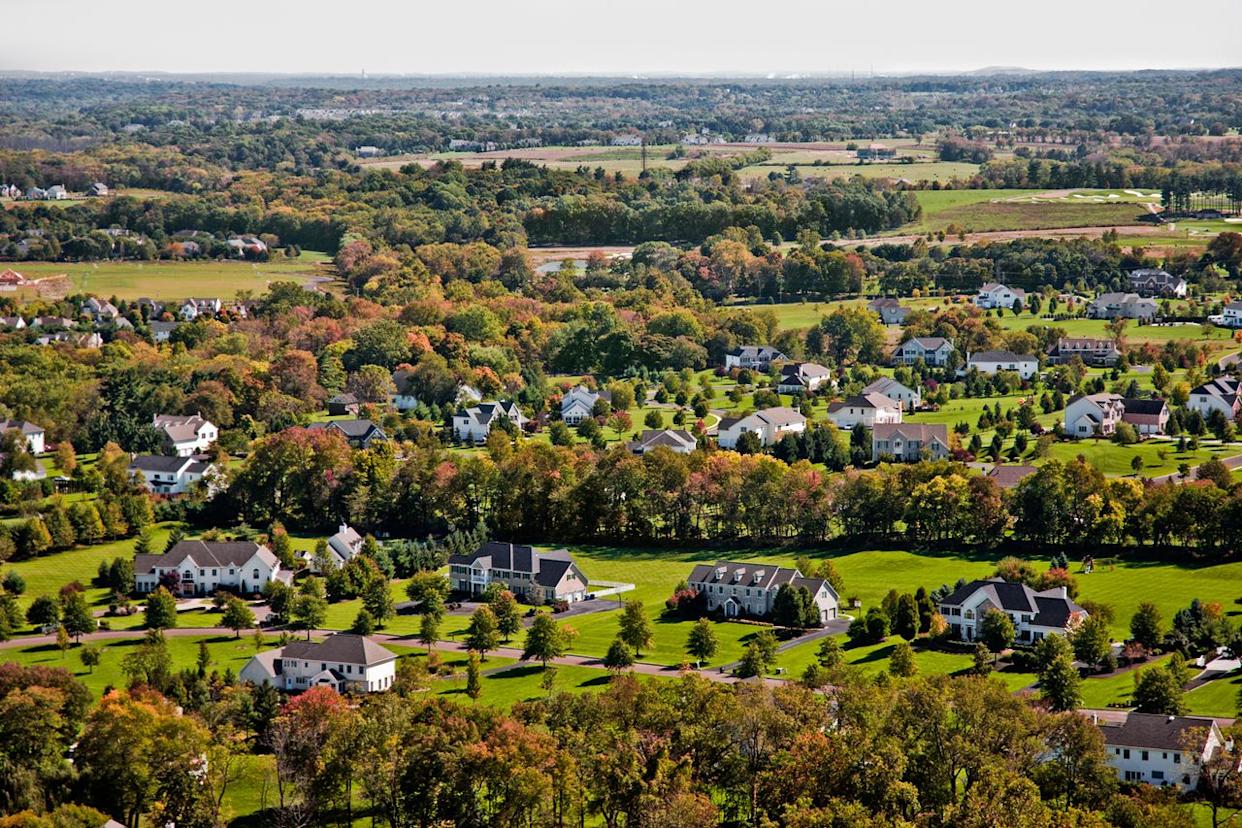 Aerial view of Washington Crossing in Bucks County. Bastiaan Slabbers/Getty Images