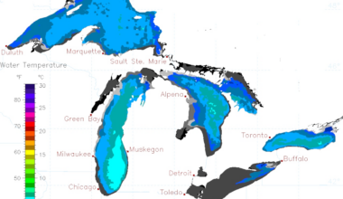 Ice on Great Lakes might surprise you with recent cold, except Lake Erie’s ice is skyrocketing