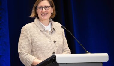 Anna Paulson at a previous speaking engagement.