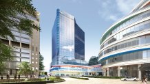 A rendering of what the Children's Hospital of Philadelphia's new Roberts Children's Health expansion will look like once complete.