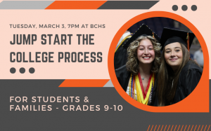 Mar. 3, 7p.m. - Jump Start the College Process