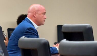 Erie County Sheriff's Office Narcotics and Intelligence Chief D.J. Granville in court on Friday, Aug. 15, 2025. (Spectrum News 1/Viktoria Hallikaar Photo)