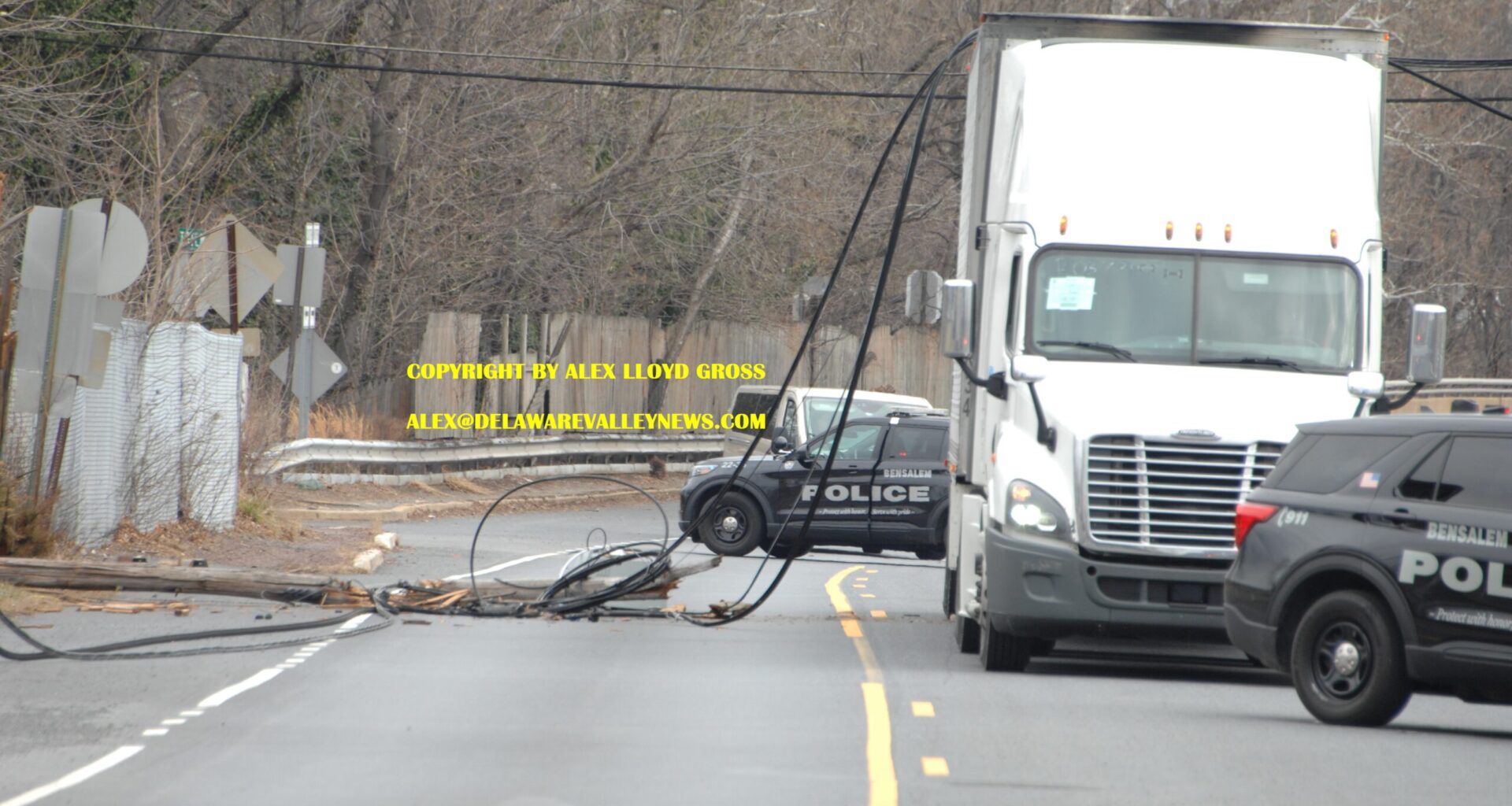 Truck Takes Down Wires, Causes Rt. 13 to be Closed In Bensalem – Delaware Valley News