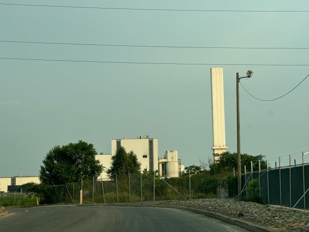 From Harwick Street in Chester, the ReWorld Delaware Valley waste-to-steam facility, which was formerly called Covanta. Delaware County is a large customer for the plant, but there are also many others. (KATHLEEN E. CAREY - DAILY TIMES)