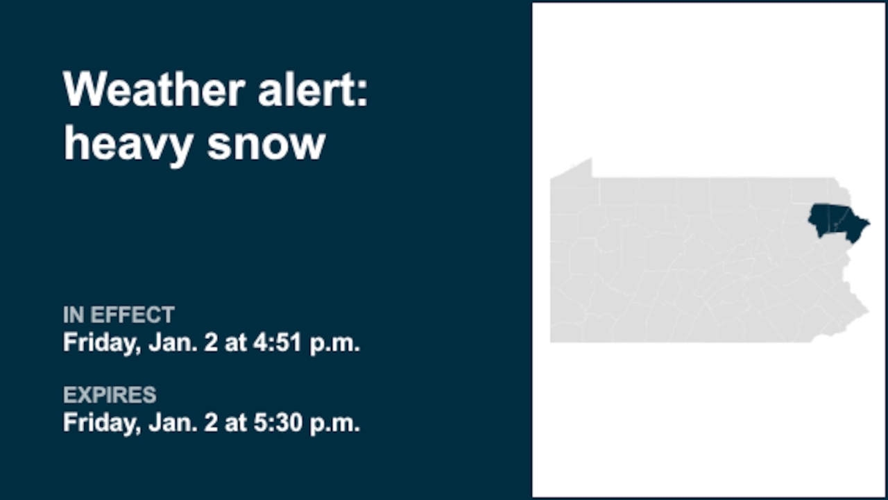 Prepare for heavy snow in Northeast Pa. early Friday evening