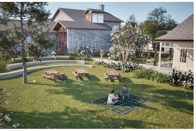 A rendering shows a proposed revitalization project in Gladwyne.