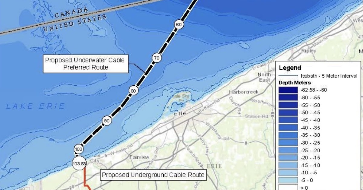 DEP Invites Comments On Federal Coastal Zone Consistency Determination For The Canada-US Lake Erie Electric Transmission Line Project, Landfall Erie County, PA
