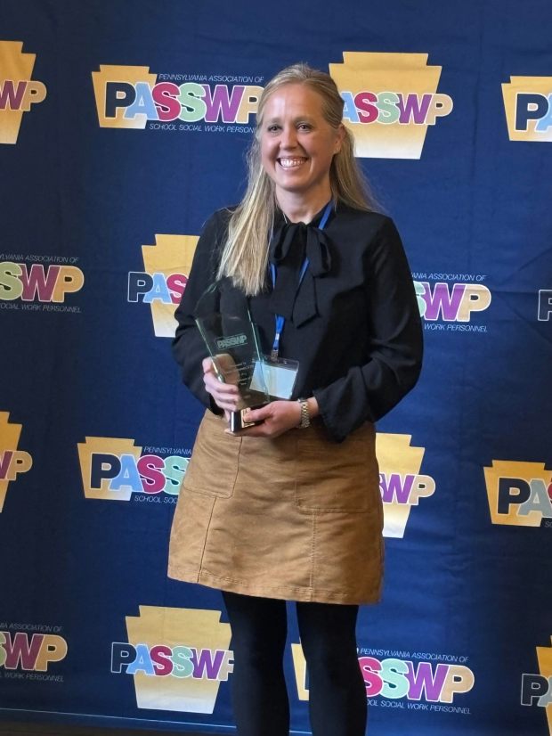 Leanne Eckenrode, a licensed clinical social worker at Reading High School, has been named School Administrator of the Year by the Pennsylvania Association of School Social Work Personnel. (Courtesy of Reading School District)
