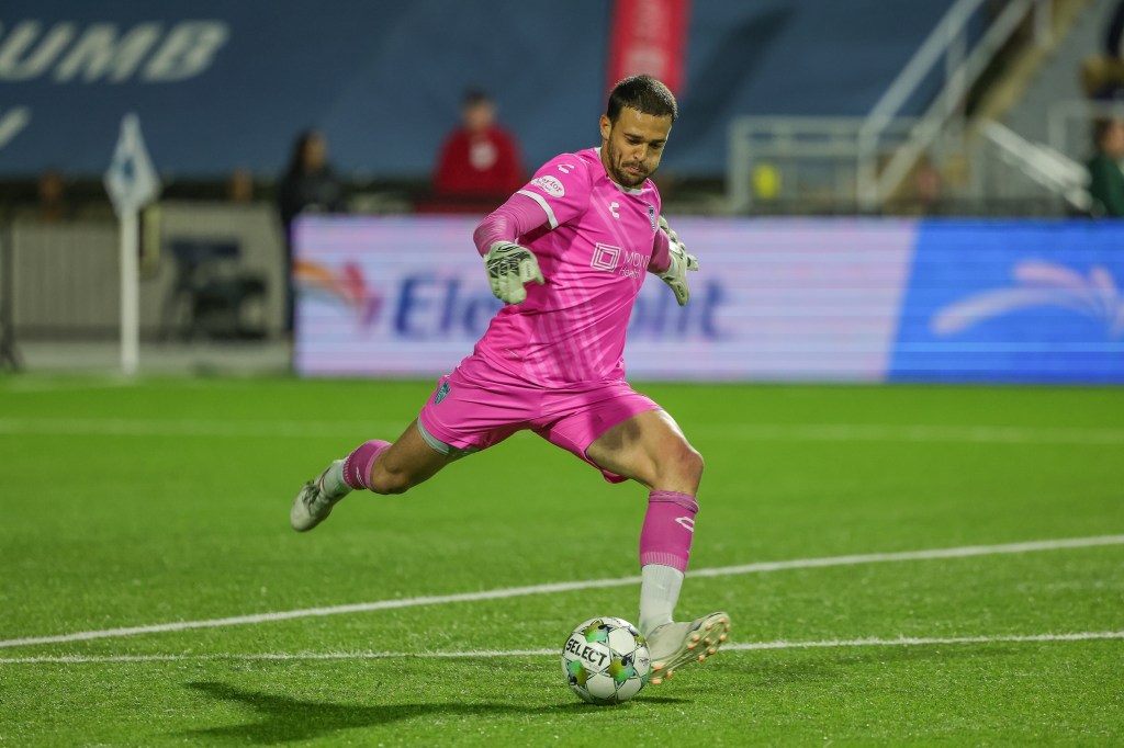 Former Monterey Bay FC goalkeeper Nico Campuzano has signed with the Pittsburgh Riverhounds for 2026. (Photo: Monterey Bay FC)